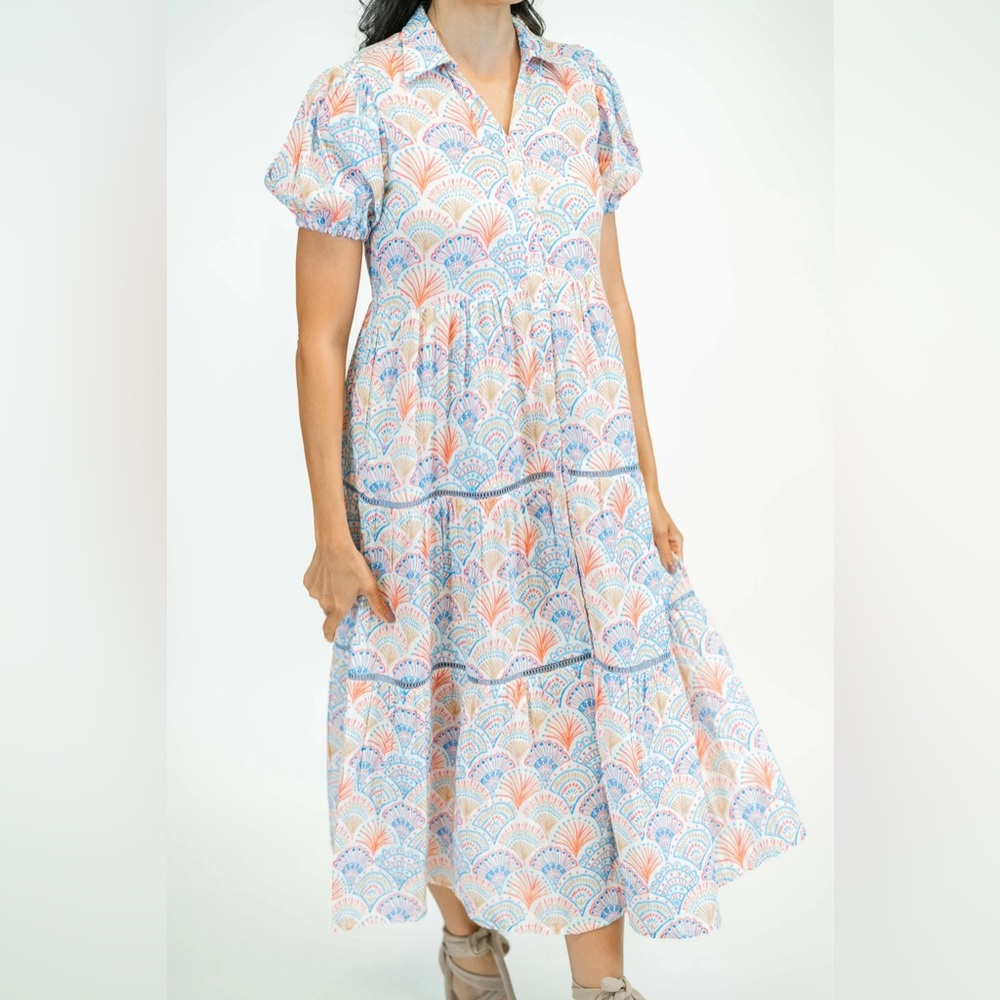 NWT Victoria Dunn Tatum Sand Dollar Maxi Dress